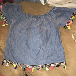 Color way jean shirt